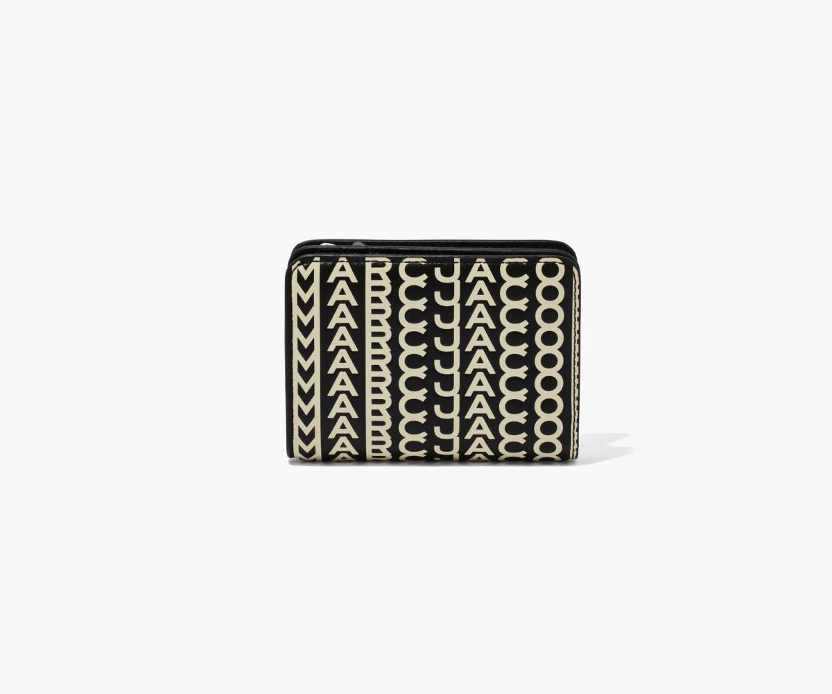 Marc Jacobs Monogram Mini Compact Wallet Černé Bílé | VZGDK0741