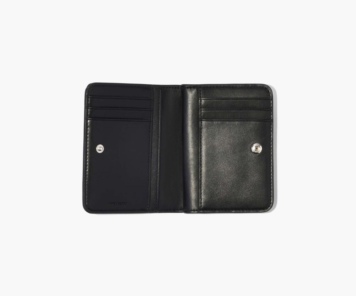 Marc Jacobs Monogram Mini Compact Wallet Černé Bílé | VZGDK0741