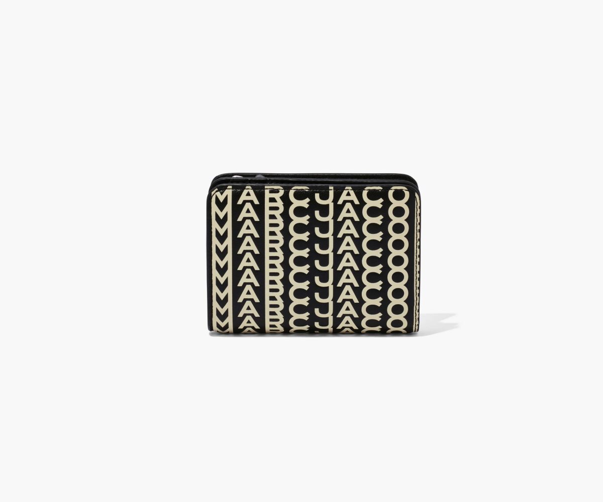 Marc Jacobs Monogram Mini Compact Wallet Černé Bílé | VZGDK0741