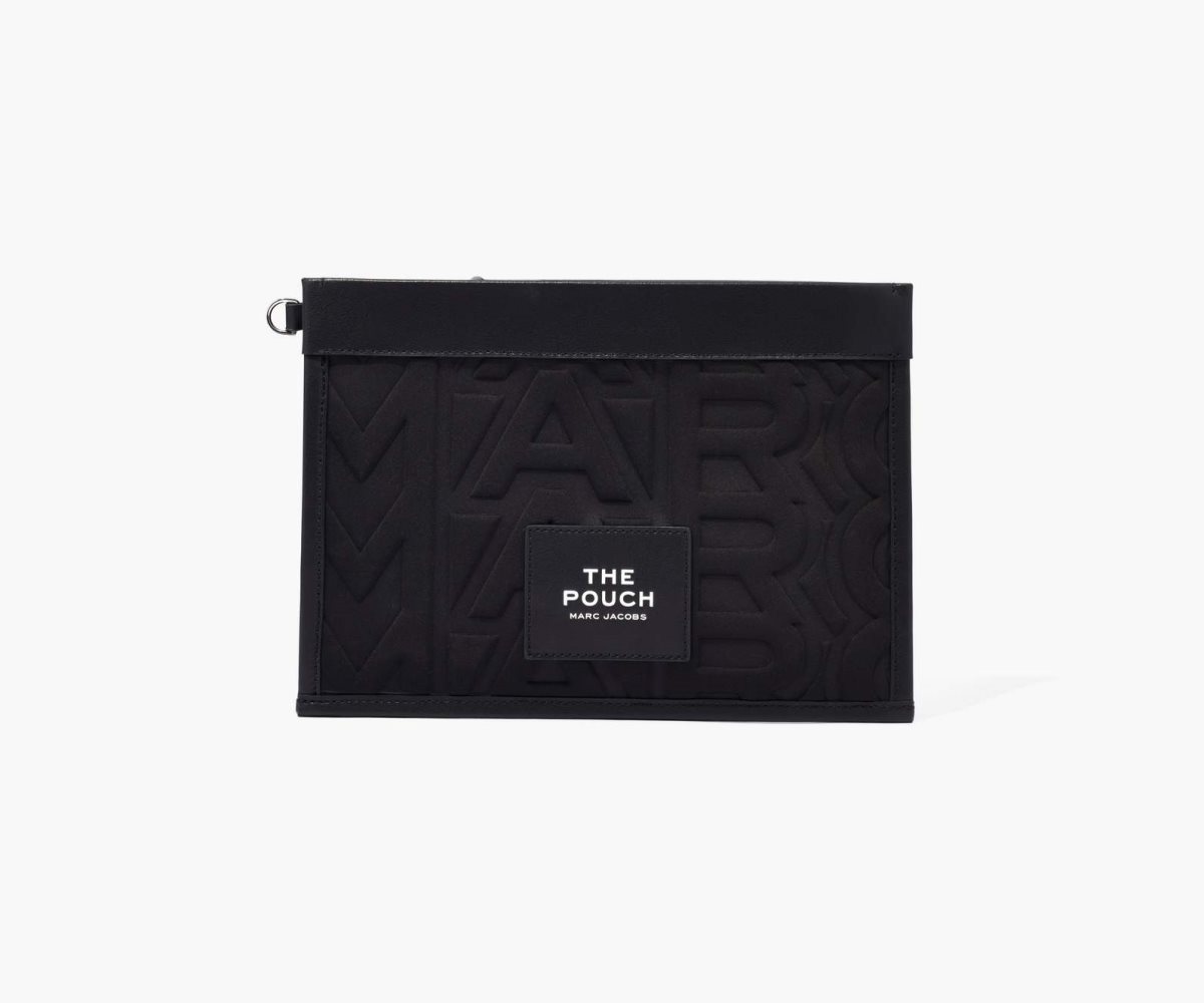 Marc Jacobs Monogram Neoprene Large Wristlet Černé | EDRVY7025