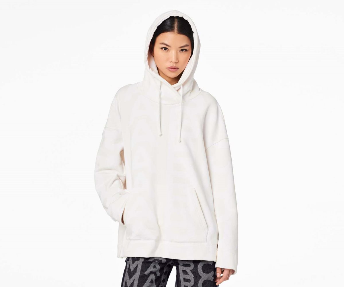 Marc Jacobs Monogram Oversized Hoodie Bílé | XUKMV1069