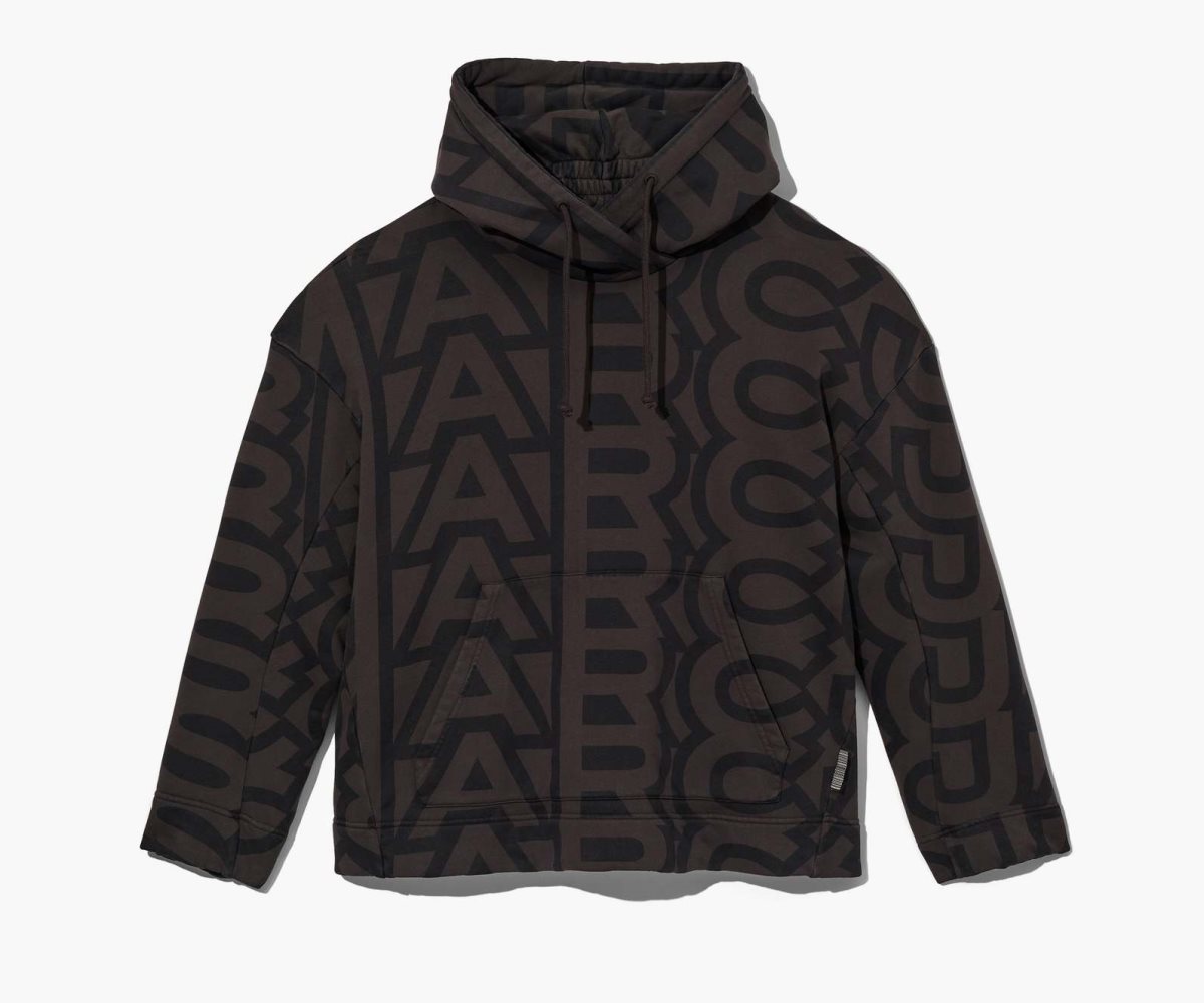 Marc Jacobs Monogram Oversized Hoodie Černé Šedé | GKRIA5396