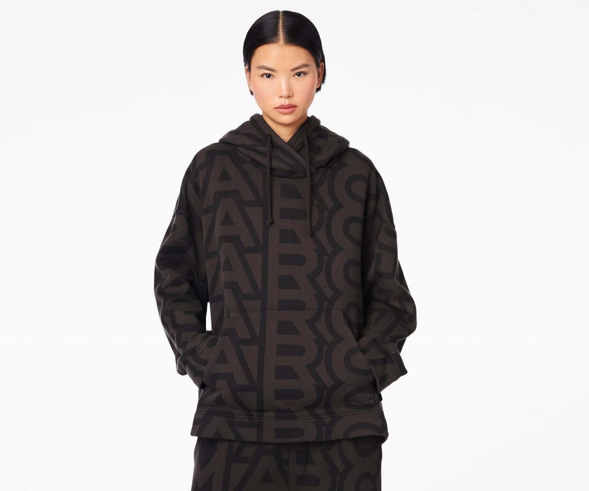 Marc Jacobs Monogram Oversized Hoodie Černé Šedé | GKRIA5396