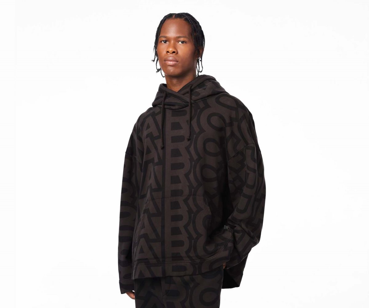 Marc Jacobs Monogram Oversized Hoodie Černé Šedé | GKRIA5396