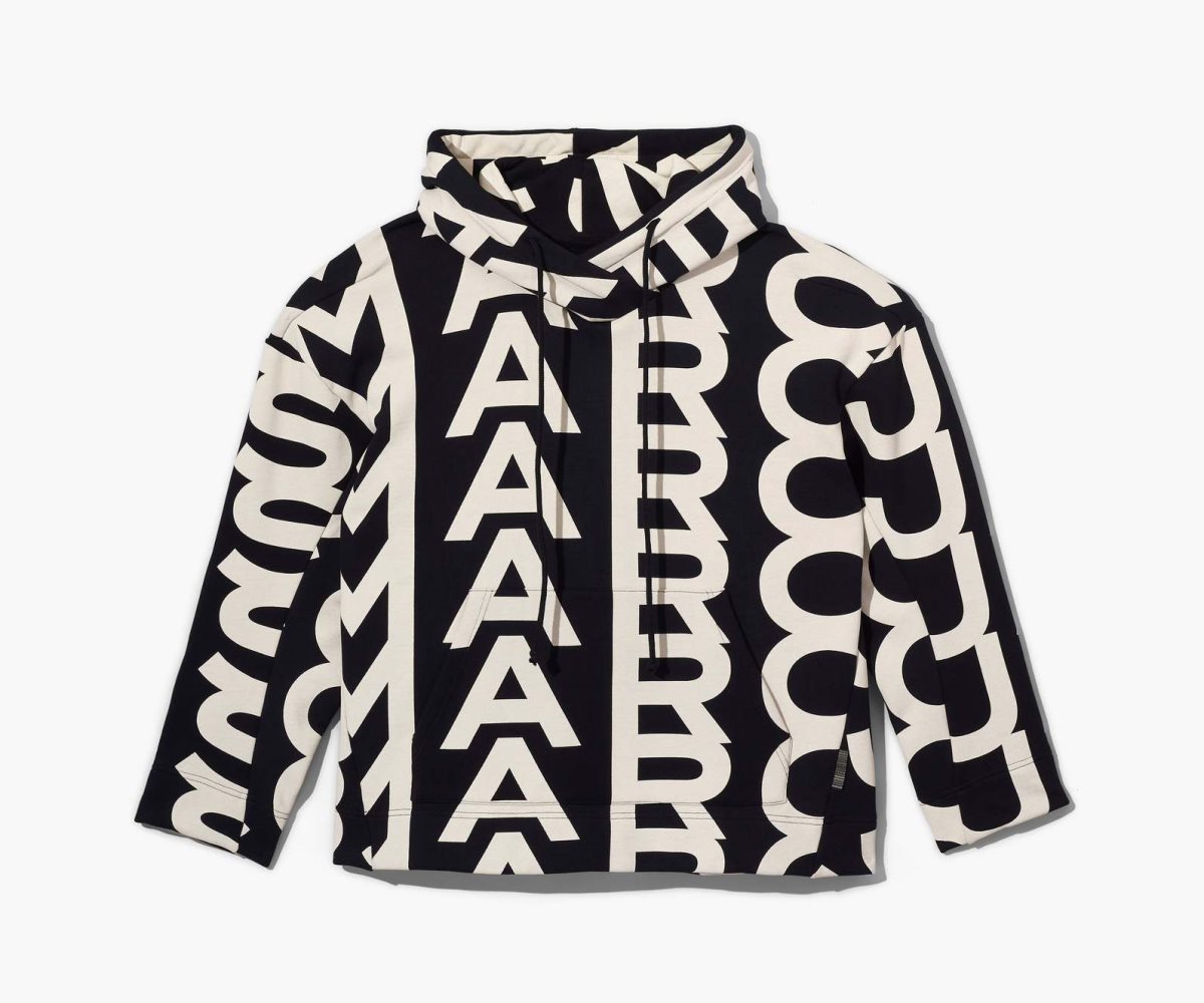 Marc Jacobs Monogram Oversized Hoodie Černé Bílé | XPIKJ3452