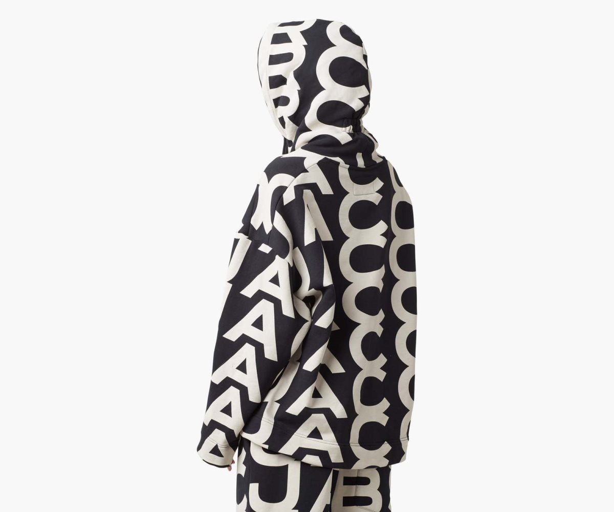 Marc Jacobs Monogram Oversized Hoodie Černé Bílé | XPIKJ3452