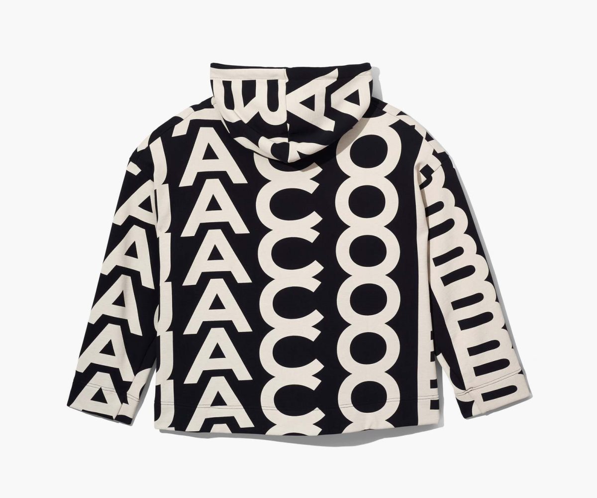 Marc Jacobs Monogram Oversized Hoodie Černé Bílé | XPIKJ3452