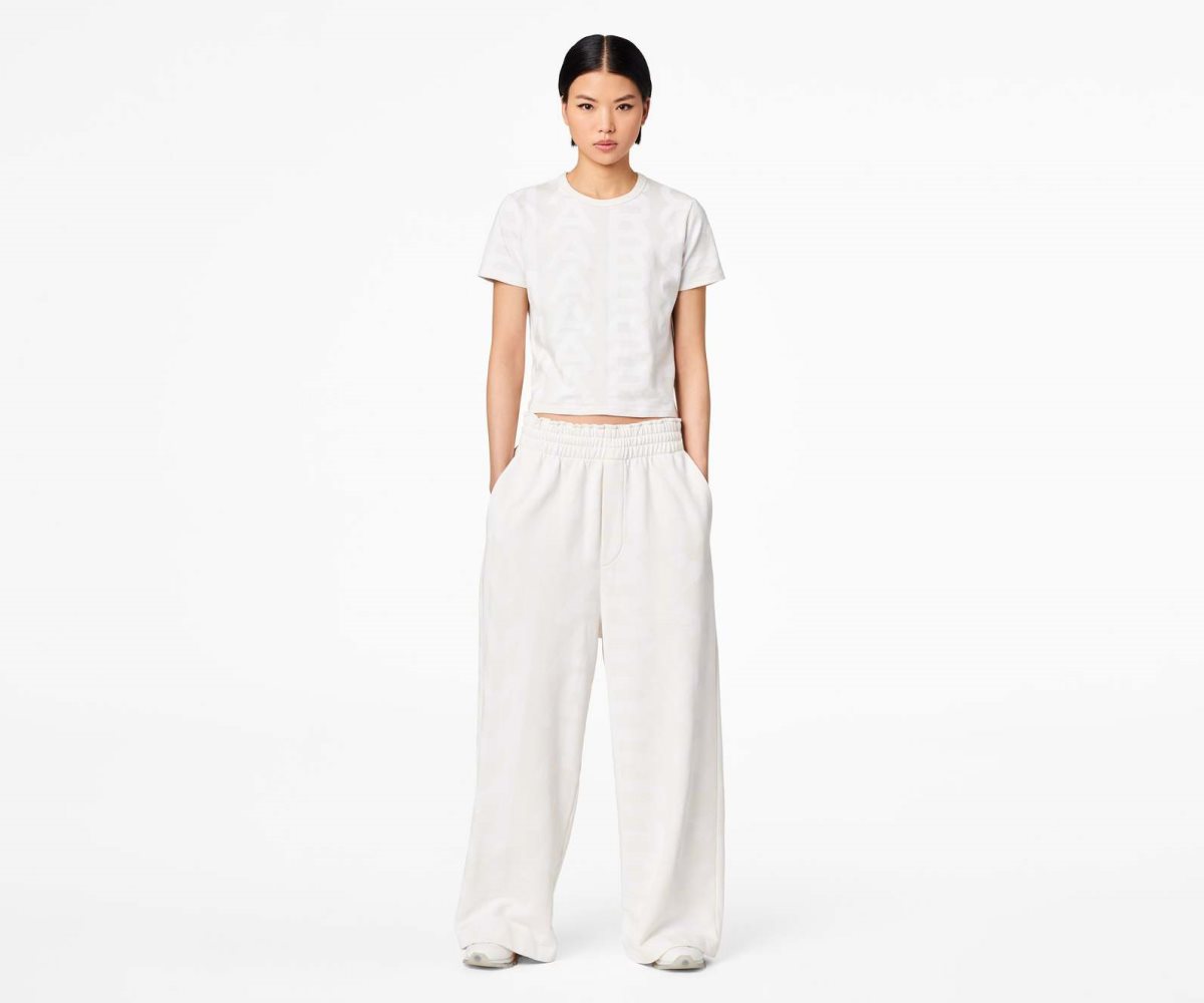 Marc Jacobs Monogram Oversized Sweatpants Bílé | KDUHE1276