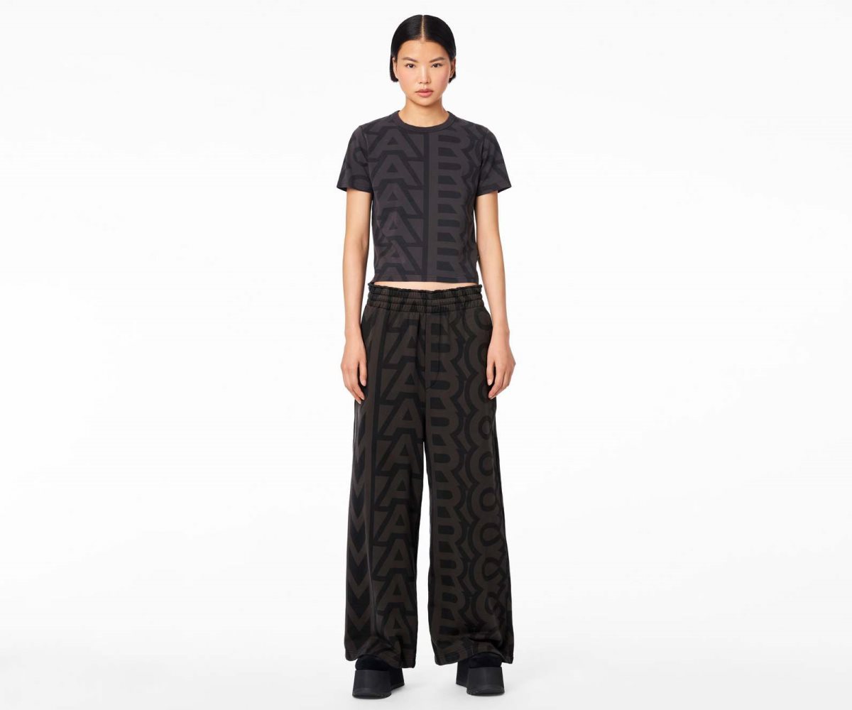 Marc Jacobs Monogram Oversized Sweatpants Černé Šedé | SLDNF7325