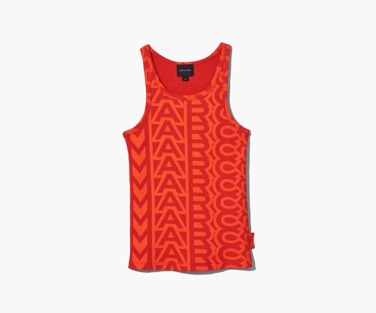 Marc Jacobs Monogram Rib Tank Oranžové Červené | PNMDI4568