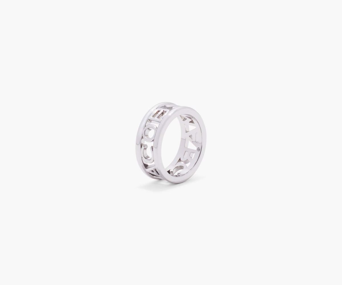 Marc Jacobs Monogram Ring Stříbrné | QMLVG6471