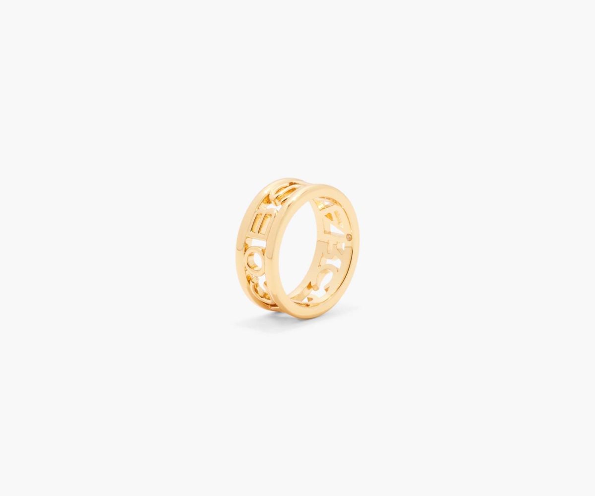 Marc Jacobs Monogram Ring Zlaté | SLCHW4978