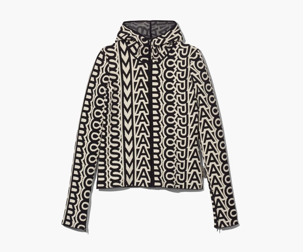 Marc Jacobs Monogram Scuba Zip Up Černé Bílé | KBDLY9023