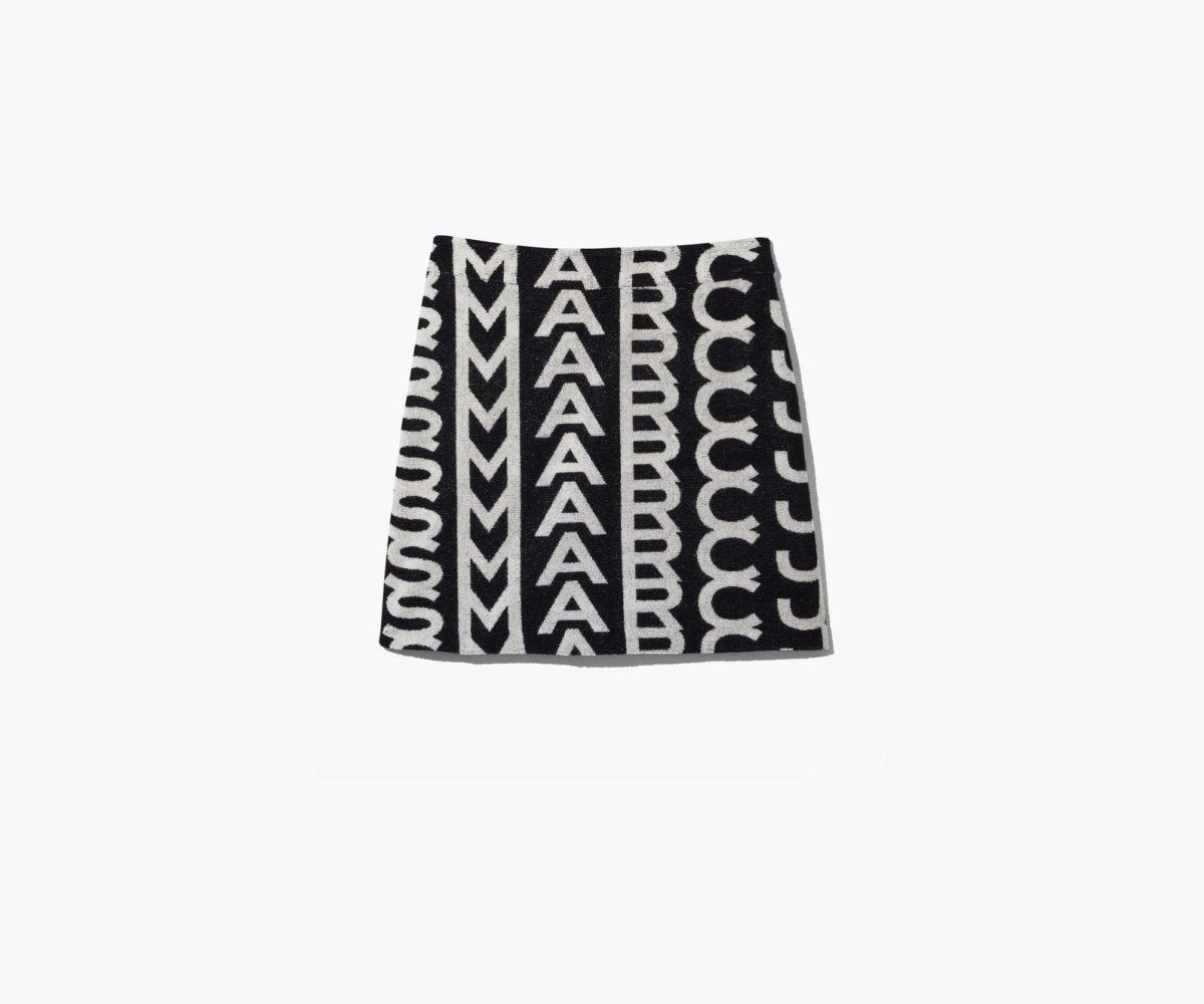 Marc Jacobs Monogram Terry Skirt Černé Bílé | HFZGY0487