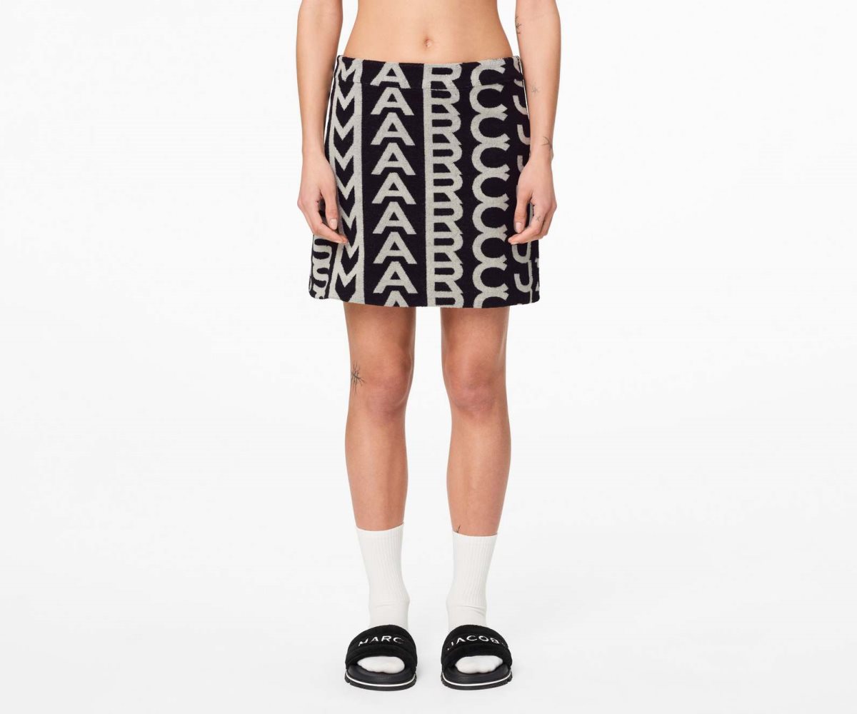 Marc Jacobs Monogram Terry Skirt Černé Bílé | HFZGY0487