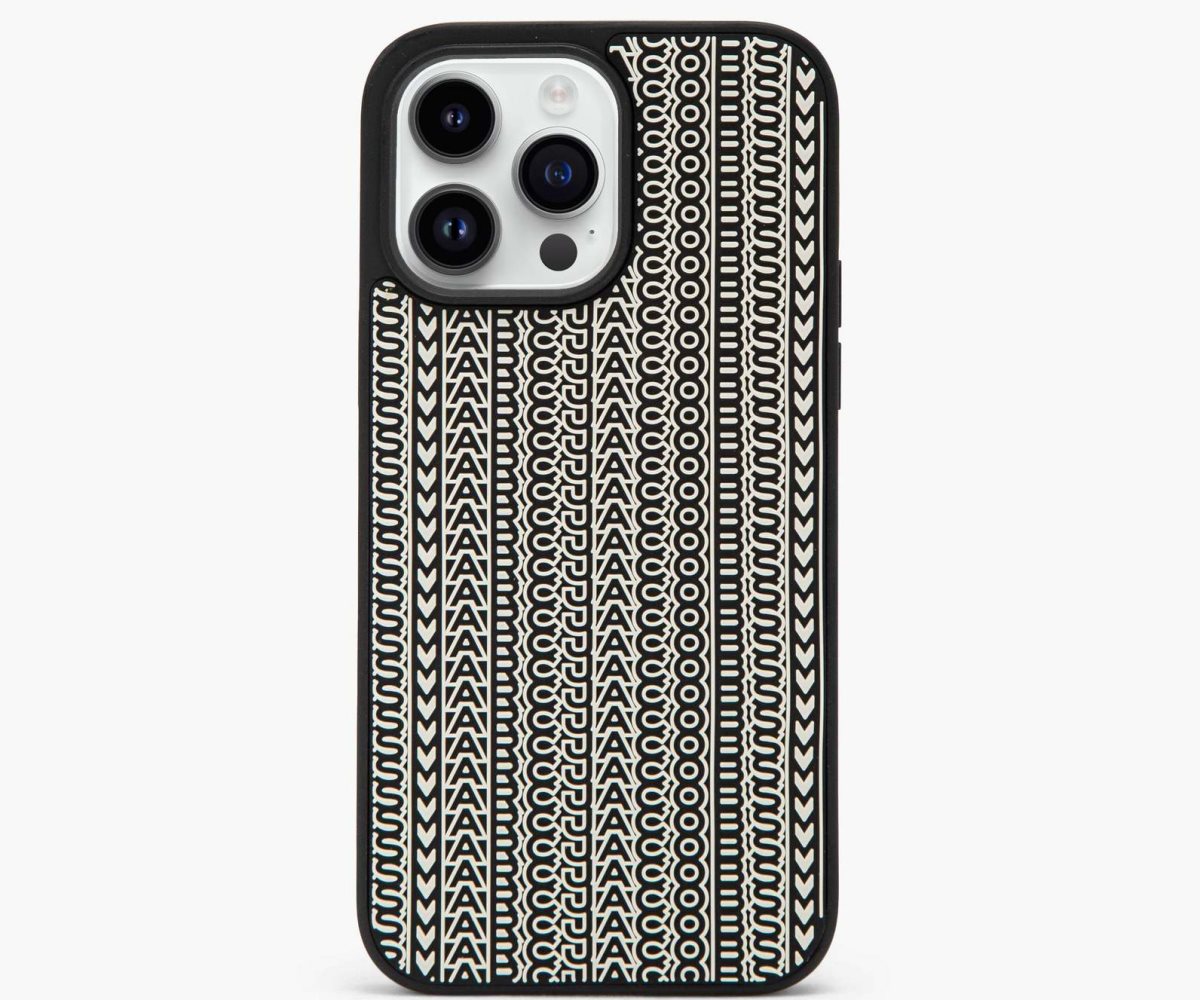 Marc Jacobs Monogram iPhone 14 Pro Max 3D Case Černé Bílé | JHEXS7830