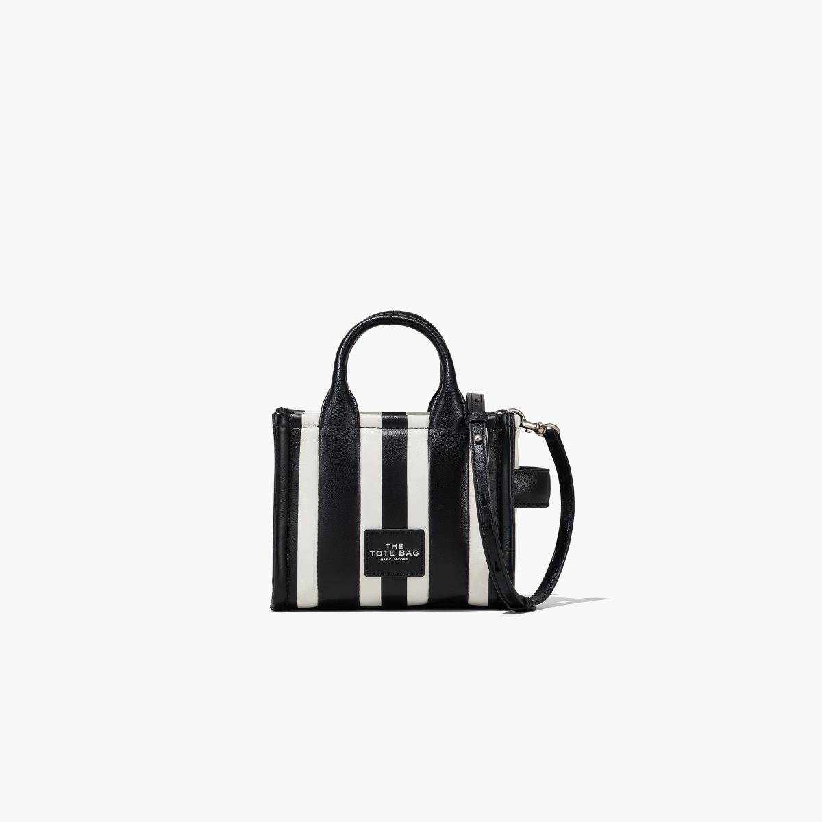 Marc Jacobs Pruhovaný Micro Tote Bag Černé Bílé | UMLCD0587