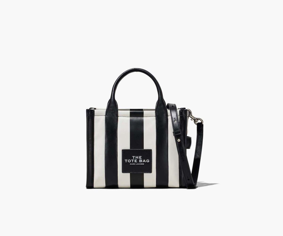 Marc Jacobs Pruhovaný Mini Tote Bag Černé Bílé | AHBKO8410