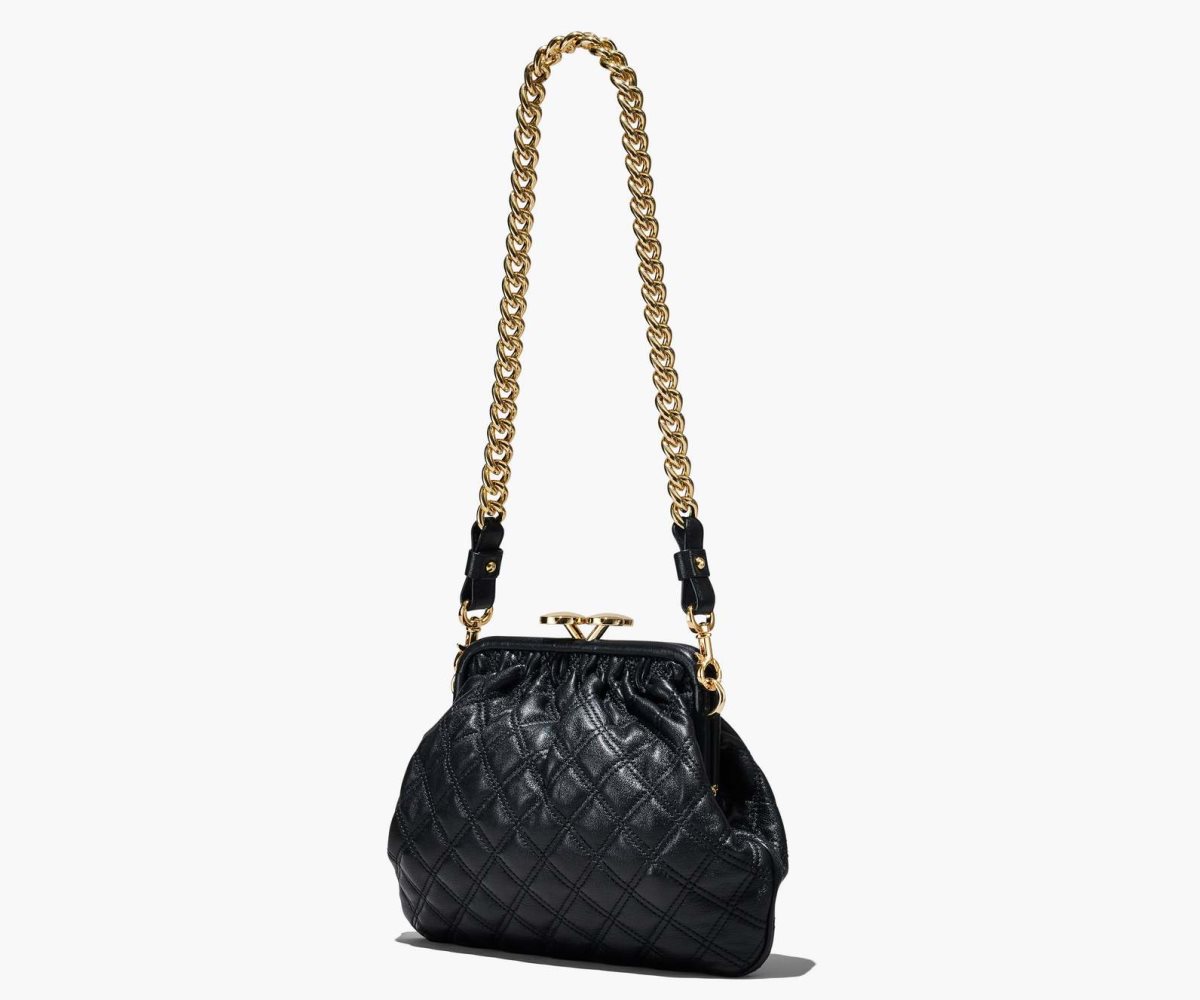 Marc Jacobs Re-Edition Prošívaný Læder Little Stam Bag Černé | FBAYL3572