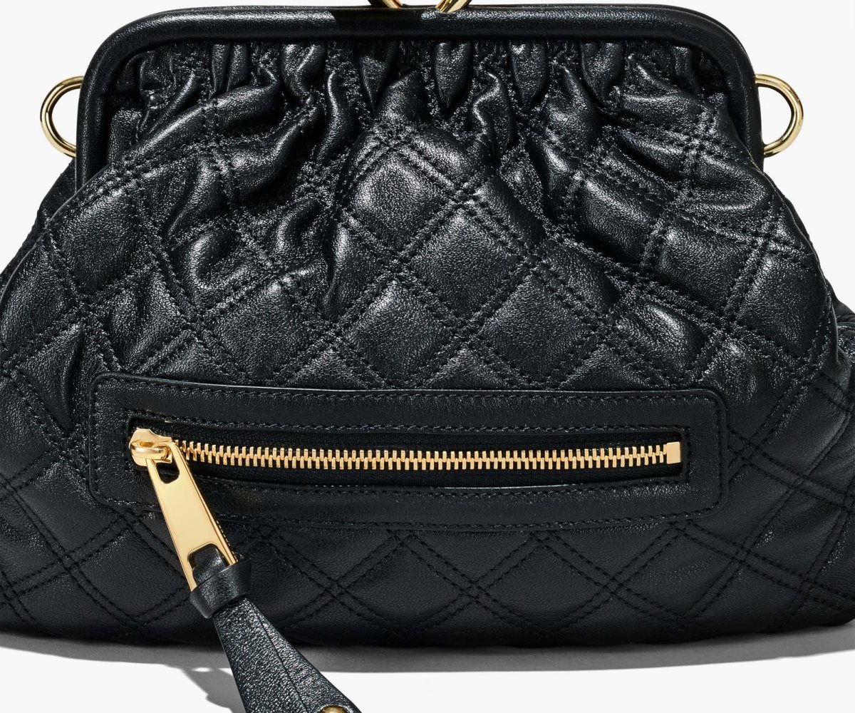 Marc Jacobs Re-Edition Prošívaný Læder Little Stam Bag Černé | FBAYL3572