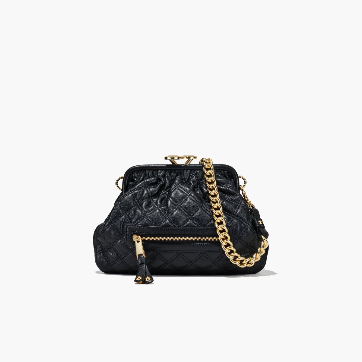 Marc Jacobs Re-Edition Prošívaný Læder Little Stam Bag Černé | FBAYL3572