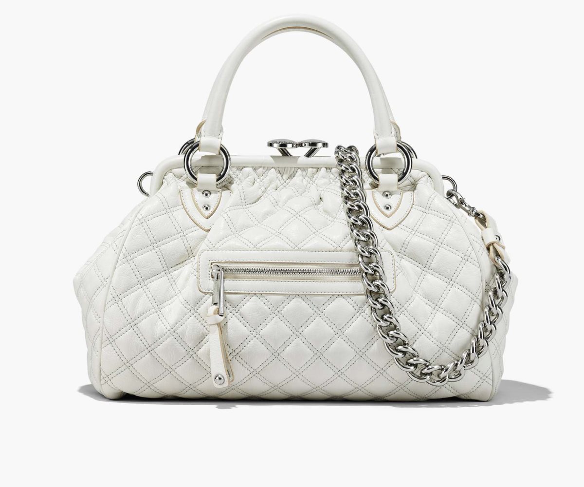 Marc Jacobs Re-Edition Prošívaný Læder Stam Bag Bílé | HMLBR1457