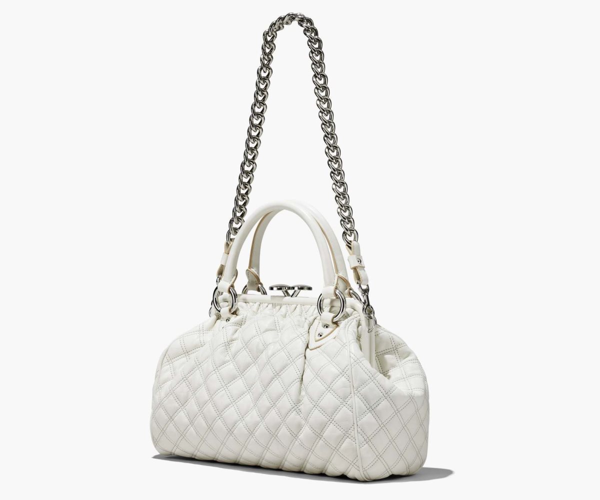 Marc Jacobs Re-Edition Prošívaný Læder Stam Bag Bílé | HMLBR1457