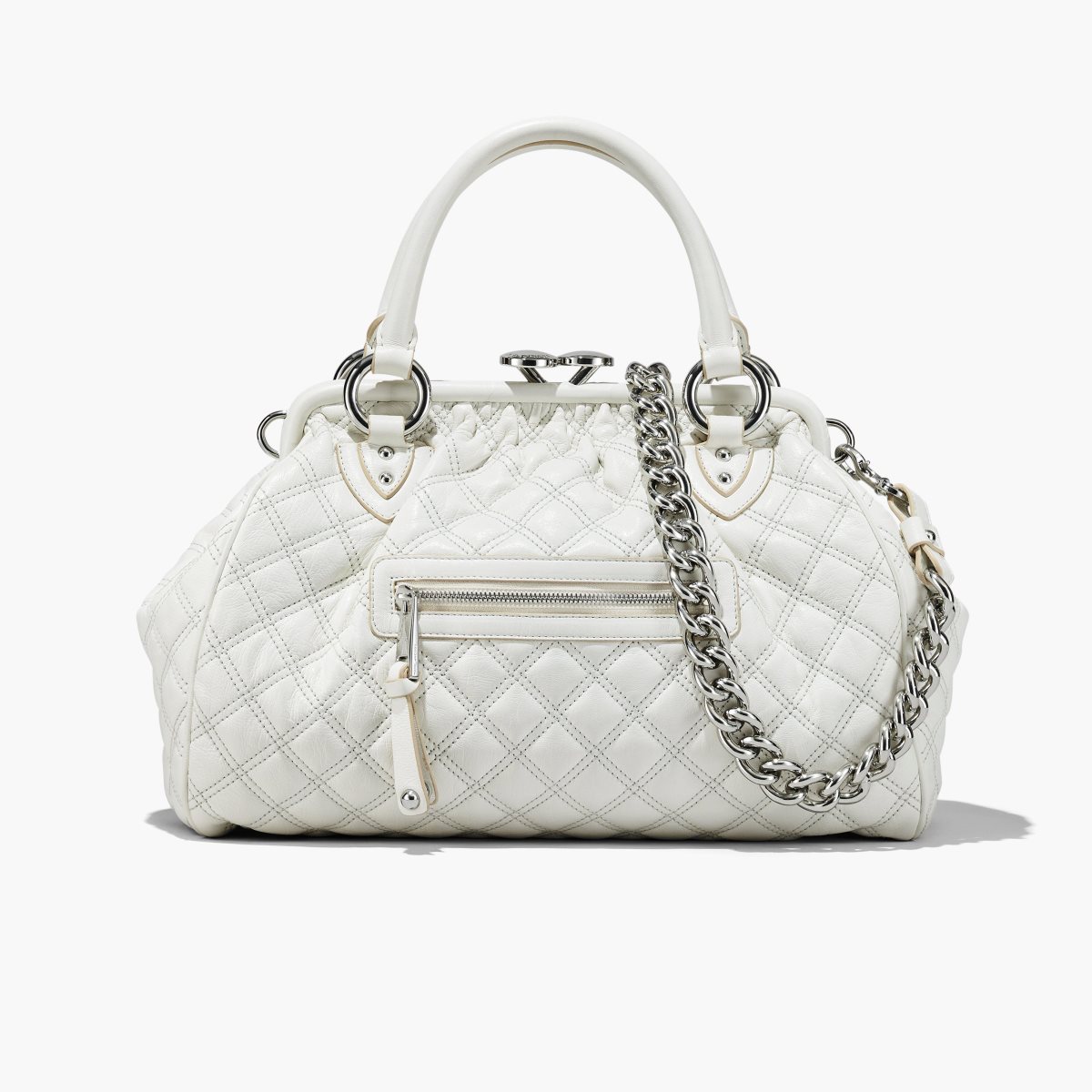 Marc Jacobs Re-Edition Prošívaný Læder Stam Bag Bílé | HMLBR1457