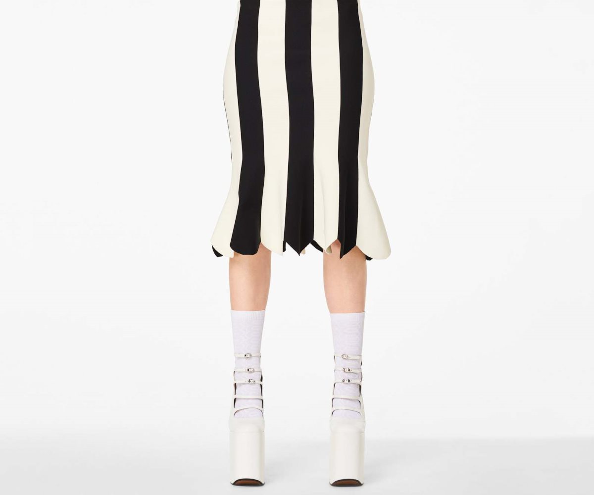 Marc Jacobs Scuba Stripe Skirt Černé Bílé | NJVQK0358