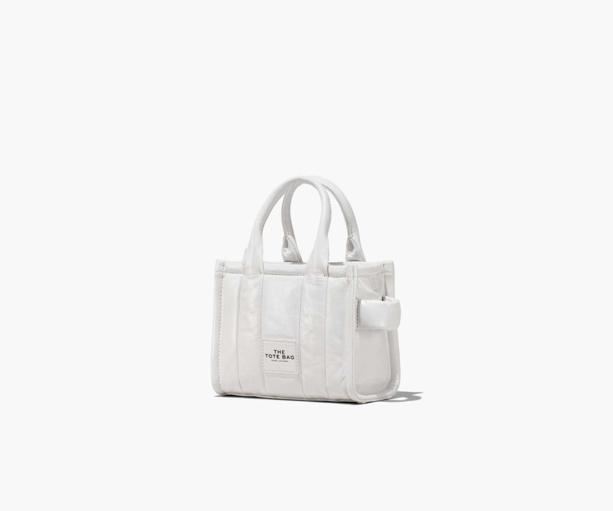 Marc Jacobs Shiny Crinkle Micro Tote Bílé | JBUPZ6230