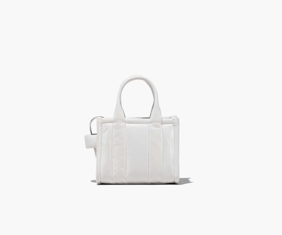 Marc Jacobs Shiny Crinkle Micro Tote Bílé | JBUPZ6230