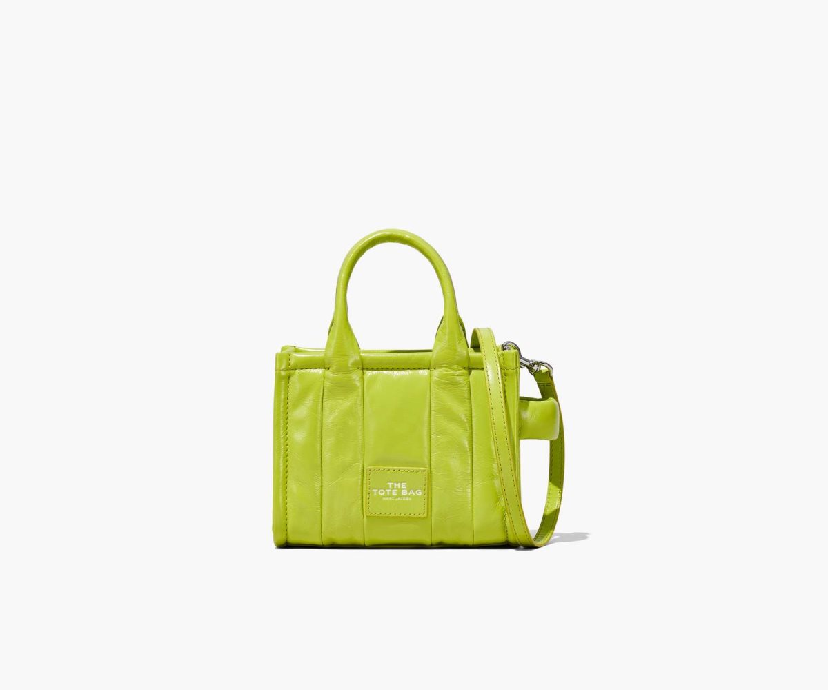 Marc Jacobs Shiny Crinkle Micro Tote Světle Zelene | IMPGA4302