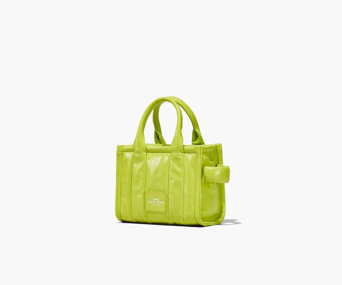 Marc Jacobs Shiny Crinkle Micro Tote Světle Zelene | IMPGA4302