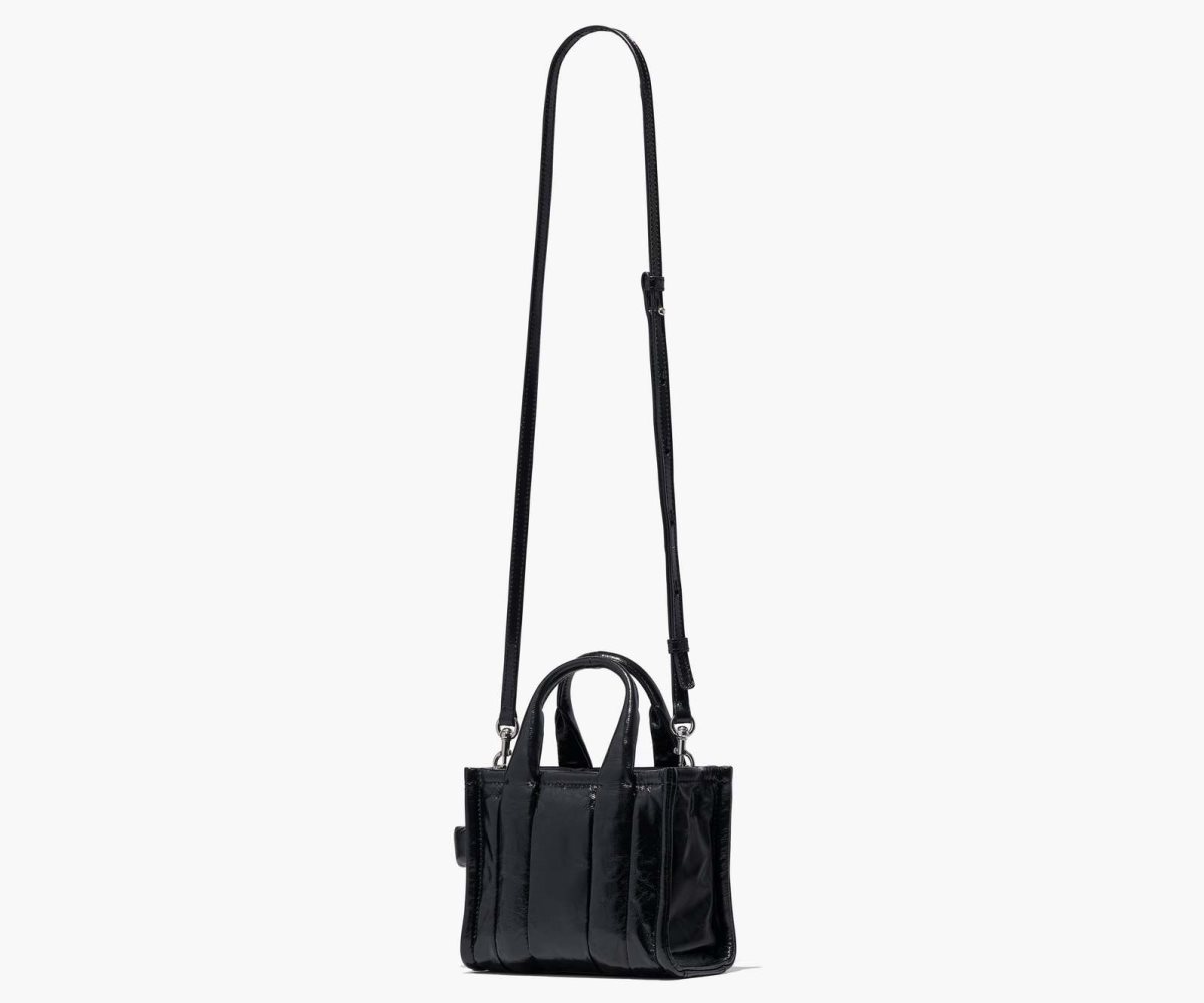 Marc Jacobs Shiny Crinkle Micro Tote Černé | JPEWF4025