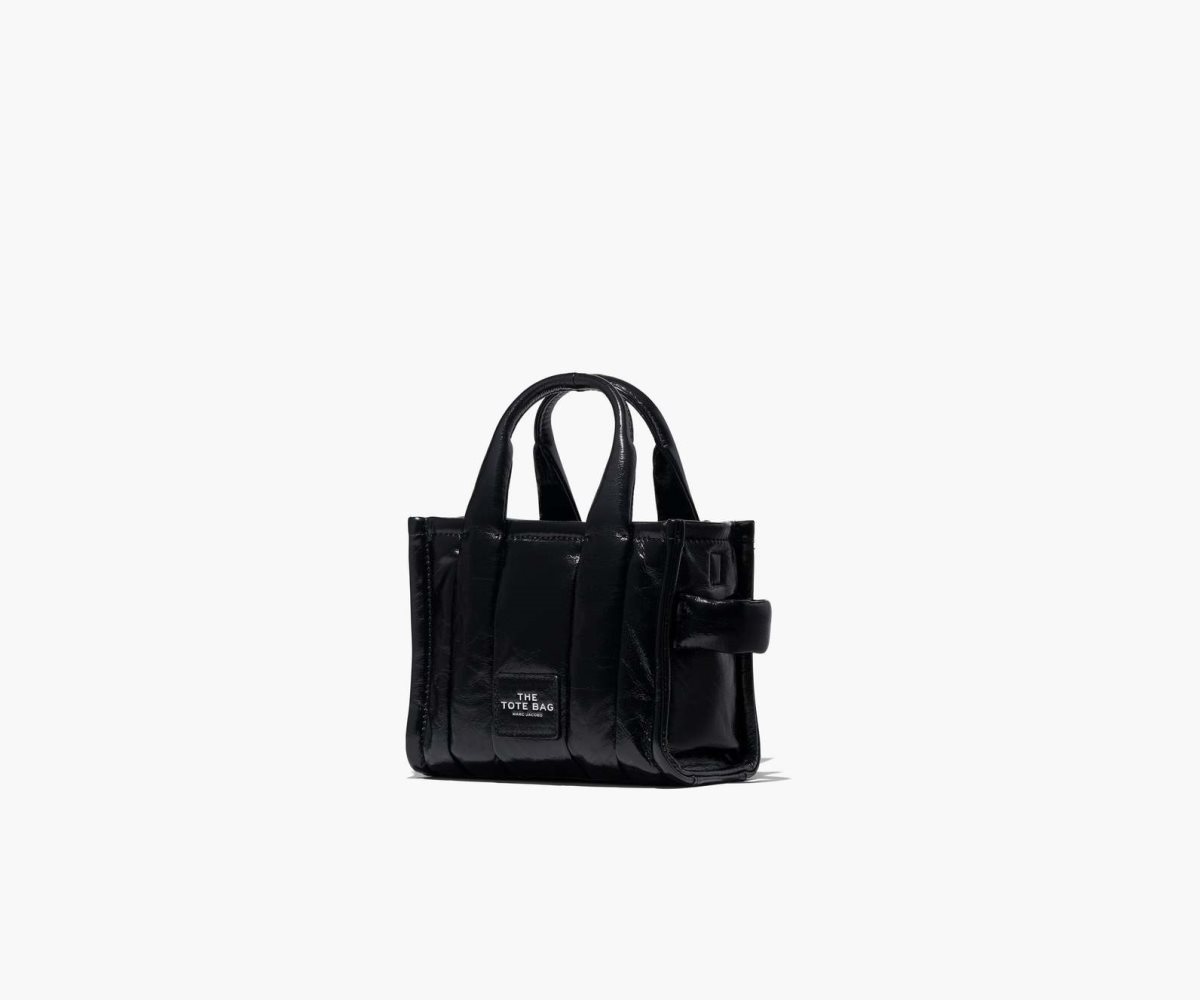 Marc Jacobs Shiny Crinkle Micro Tote Černé | JPEWF4025