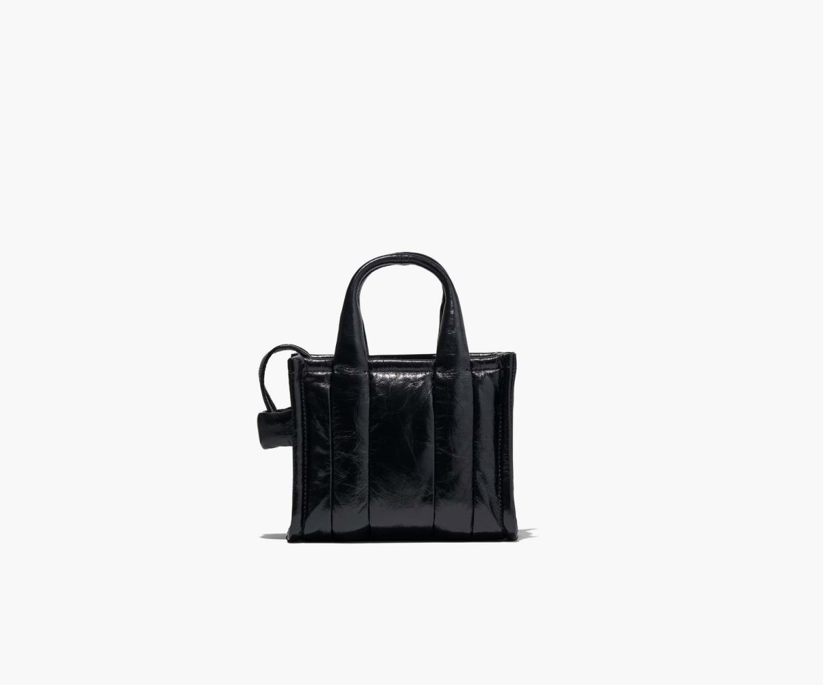 Marc Jacobs Shiny Crinkle Micro Tote Černé | JPEWF4025