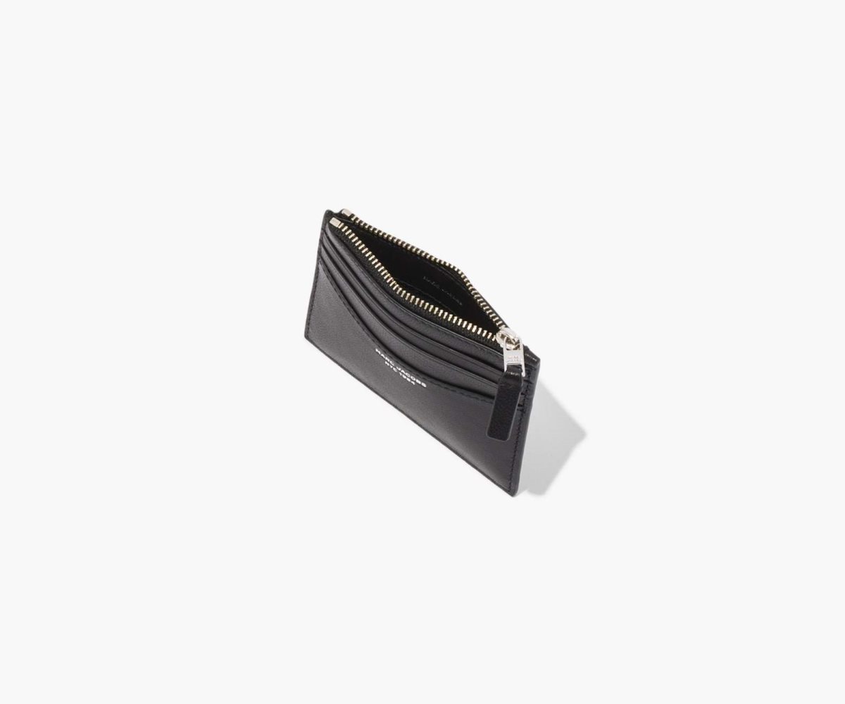 Marc Jacobs Slim 84 Zip Card Case Černé | ELBMV4936