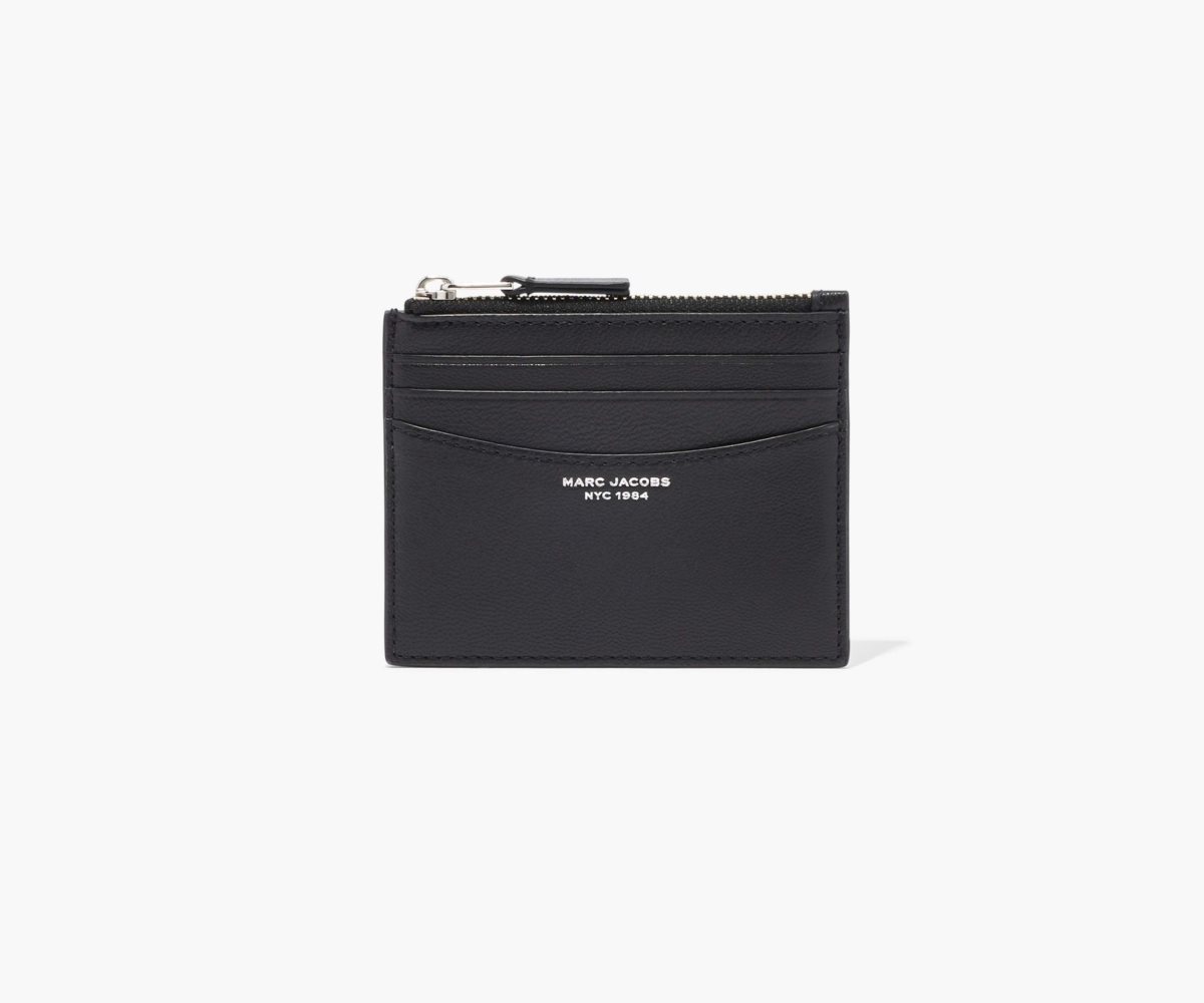 Marc Jacobs Slim 84 Zip Card Case Černé | ELBMV4936