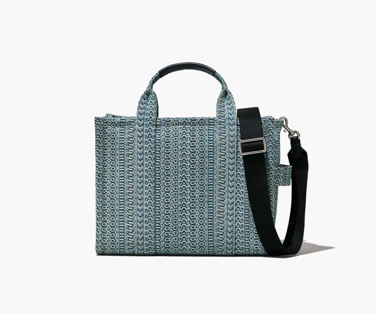 Marc Jacobs Washed Monogram Denim Medium Tote Bag Oranžové Blankyt | HUVES7601