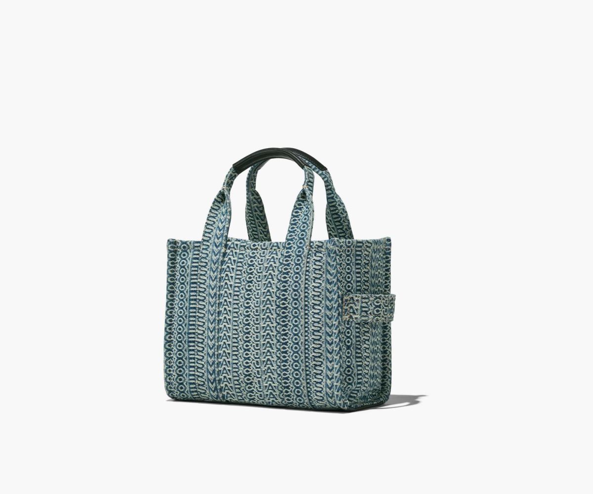 Marc Jacobs Washed Monogram Denim Mini Tote Bag Oranžové Blankyt | QHFUY4708