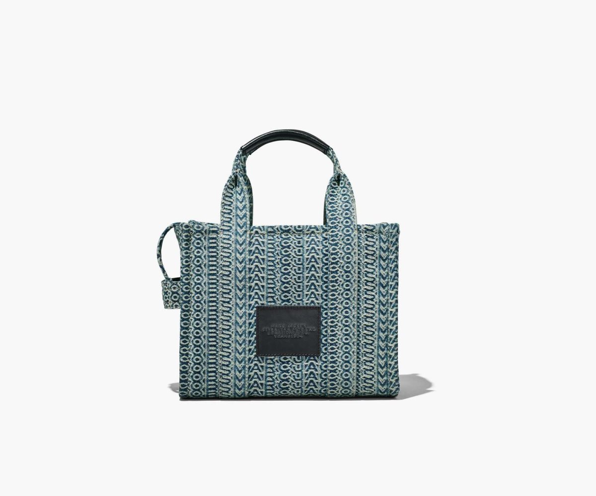 Marc Jacobs Washed Monogram Denim Mini Tote Bag Oranžové Blankyt | QHFUY4708