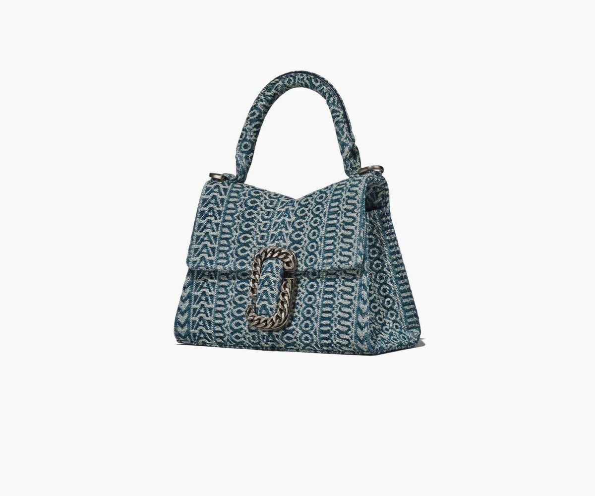 Marc Jacobs Washed Monogram Denim St. Marc Mini Top Handle Oranžové Blankyt | RWCPB4768