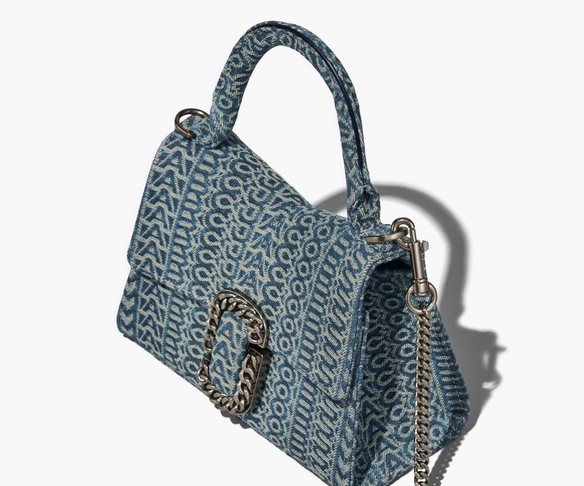 Marc Jacobs Washed Monogram Denim St. Marc Mini Top Handle Oranžové Blankyt | RWCPB4768