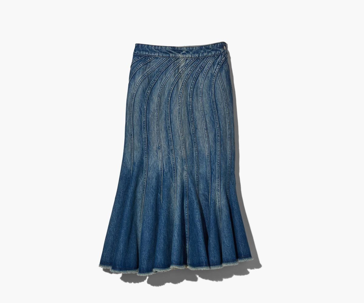 Marc Jacobs Wave Denim Skirt Blankyt | GDJZH2531