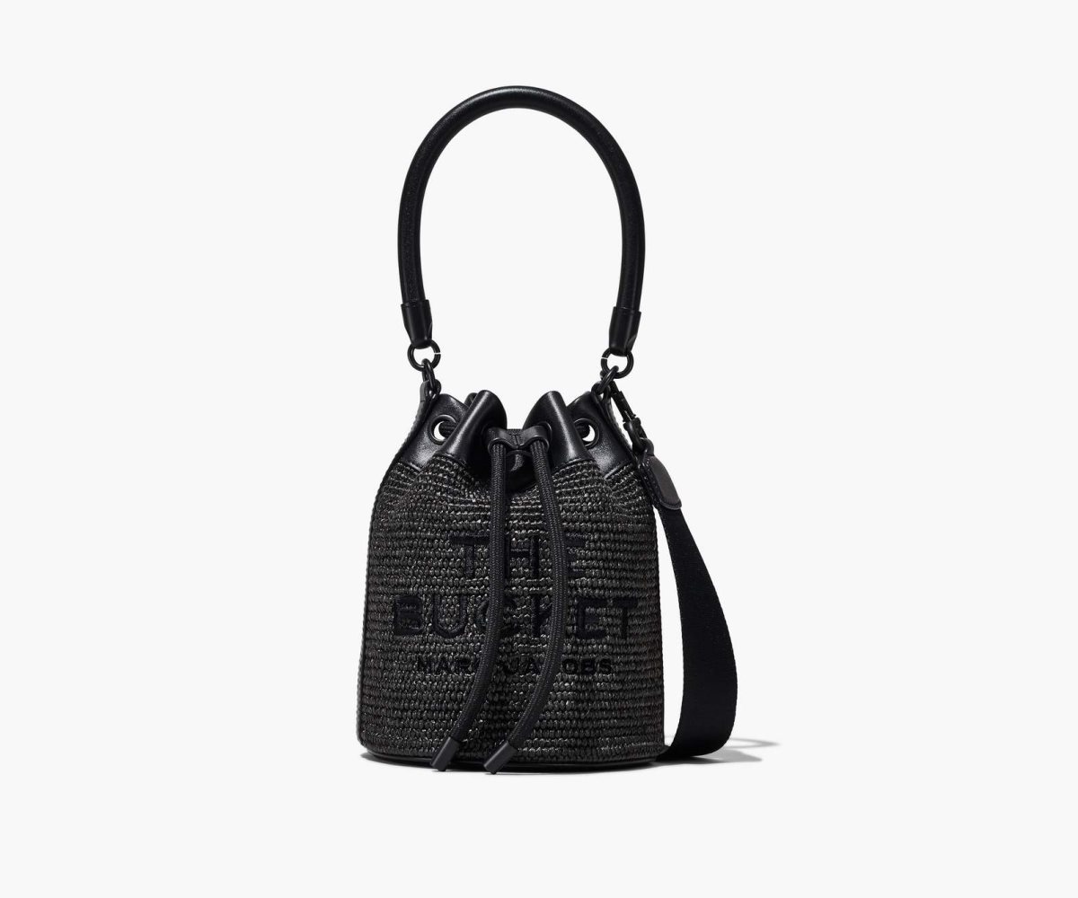 Marc Jacobs Woven DTM Bucket Bag Černé | ABKFG4273