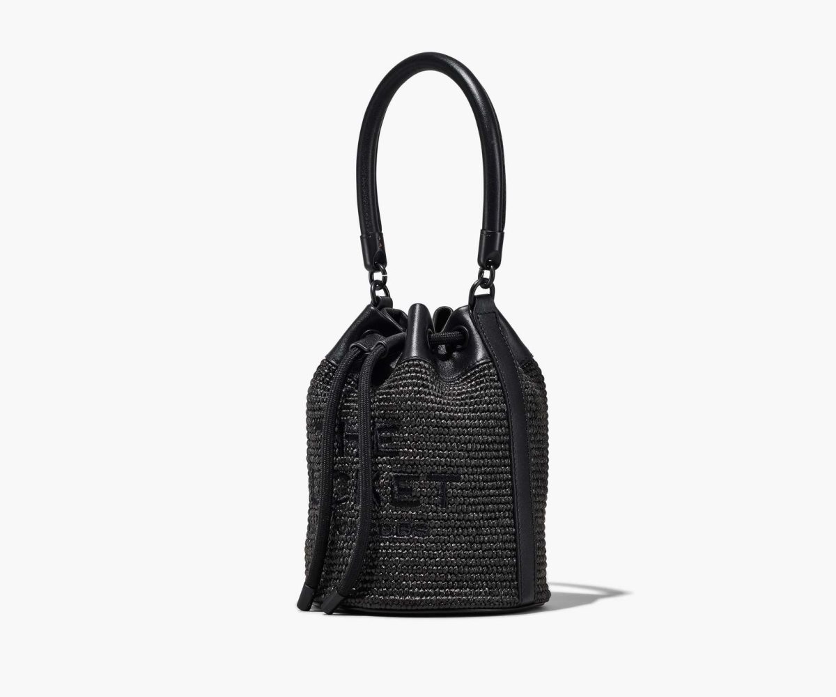 Marc Jacobs Woven DTM Bucket Bag Černé | ABKFG4273