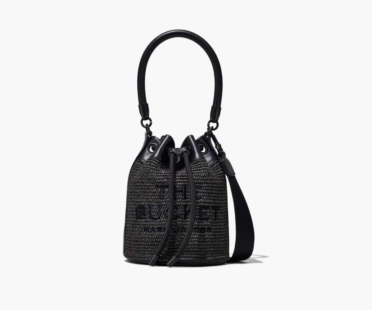 Marc Jacobs Woven DTM Bucket Bag Černé | ABKFG4273