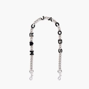 Marc Jacobs Heart Charm Chain Shoulder Páskové Černé Stříbrné | WIOLV3286