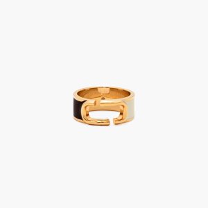 Marc Jacobs J Marc Colorblock Ring Černé Viacfarebný Zlaté | CZSDH4897