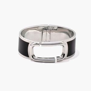 Marc Jacobs J Marc Large Hinge Bangle Černé Stříbrné | PCIFY2879